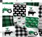 Wholecloth Farm Tractor Green Black Woodgrain Plaid Custom Printed Fabric by Spoonflower Various Fabrics by the Yard or Fat Quarter